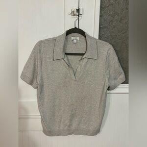 J.Crew Light Gray Cashmere Blend Top